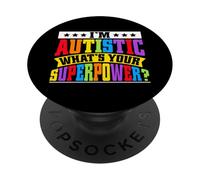 Soy Autista cuál es tu Superpoder Autismo PopSockets PopGrip Adhesivo