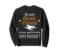 Soy Auxiliar Veterinario Super Poder Humor Divertido Sudadera
