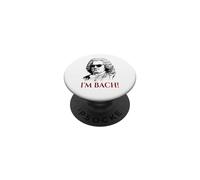 Soy Bach Divertido Compositor de Música Clásica Juego de Palabras PopSockets PopGrip Adhesivo