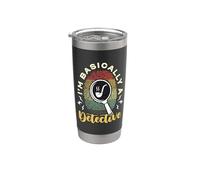 Soy básicamente un detective Detective Investigador de crímenes reales Vaso térmico de acero inoxidable de doble pared