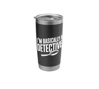 Soy básicamente un detective divertido para los amantes del misterio Vaso térmico de acero inoxidable de doble pared