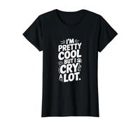 Soy Bastante Genial Pero lloro Mucho Camiseta gráfica económica, Mujer, Negro, XL