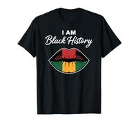 Soy Black History Pan-African Pride Lips Camiseta