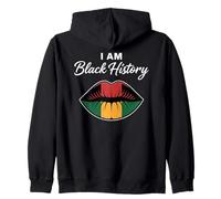 Soy Black History Pan-African Pride Lips Sudadera con Capucha