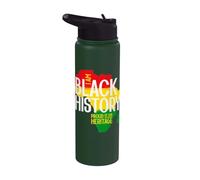Soy Black History RBG Colors Derechos civiles afroamericanos Stainless Steel Insulated Water Bottle