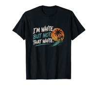 Soy Blanco Pero no Tan Blanco Gracioso Diciendo Meme Vintage Camiseta