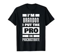 Soy Brandon Diciendo un Nombre Divertido de Brandon Camiseta gráfica económica, Hombre, Negro, L