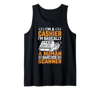 Soy cajero Soy básicamente un escáner de código de Barras Humano Camiseta sin Mangas