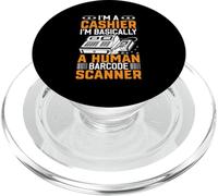 Soy cajero Soy básicamente un escáner de código de Barras Humano PopSockets PopGrip para MagSafe