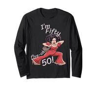 Soy Cincuenta y Cinco-oh 50 Funny Sally Kick Lady O'Malley Cumpleaños Manga Larga