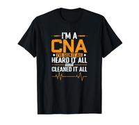 Soy CNA Lo he Visto Todo lo escuché Todo y lo limpié Todo Camiseta gráfica económica, Hombre, Negro, L