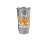 Soy CNA Lo he visto todo lo escuché todo y lo limpié todo Vaso térmico de acero inoxidable de doble pared