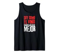 Soy como El Vino Cuanto Más Viejo Mejor Humor Hombre Regalo Camiseta sin Mangas