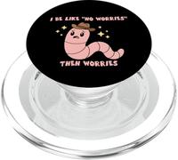 Soy como No Worries Then Worries, Cute Cowboy Worm PopSockets PopGrip para MagSafe