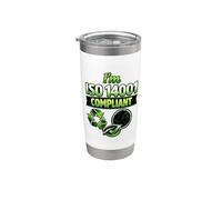 Soy compatible con ISO 14001 - Idea de regalo de gestión ambiental Vaso térmico de acero inoxidable de doble pared