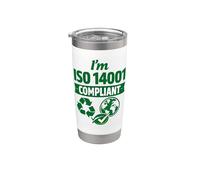 Soy compatible con ISO 14001 - Idea de regalo de gestión ambiental Vaso térmico de acero inoxidable de doble pared