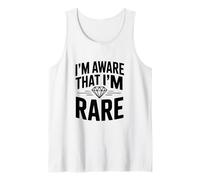 Soy Consciente de Que Soy RARA autoafirmación única Camiseta sin Mangas