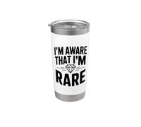 Soy consciente de que soy rara autoafirmación única Vaso térmico de acero inoxidable de doble pared