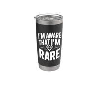 Soy consciente de que soy rara autoafirmación única Vaso térmico de acero inoxidable de doble pared
