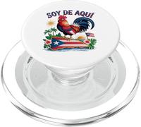 Soy De Aqui Puerto Rico Bandera De Gallo Gráfico PopSockets PopGrip para MagSafe