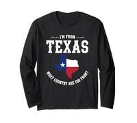 Soy de Texas What Country Are You From Texas Flag Manga Larga