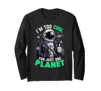 Soy Demasiado Genial para un Solo Planeta Astronauta Espacial Astronomía Manga Larga