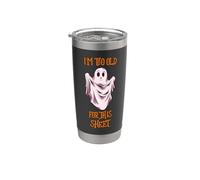 Soy demasiado viejo para esta sábana, divertido fantasma de Halloween para hombres y mujeres Vaso térmico de acero inoxidable de doble pared