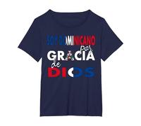 Soy Dominicano Gracia De Dios Camiseta República Dominicana Camiseta, Mujer Tallas Grandes, Azul Marino, 6XL Grande
