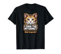 Soy dueño de Internet Funny Cat Mom Dad Humor Camiseta