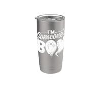 Soy el abucheo de alguien divertido amante de Halloween fantasma aterrador espeluznante Vaso térmico de acero inoxidable de doble pared