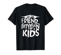 Soy el Amigo de Fiftyleven Kids, Divertido y juguetón crianza Camiseta gráfica económica, Hombre, Negro, M