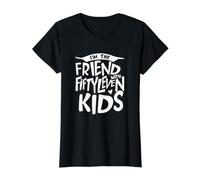 Soy el Amigo de Fiftyleven Kids, Divertido y juguetón crianza Camiseta gráfica económica, Mujer, Negro, XS