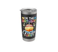 Soy el barco de pastel de cumpleaños de niña crucero de cumpleaños Vaso térmico de acero inoxidable de doble pared