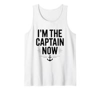 Soy el capitán Ahora Humor náutico para Amantes del mar Camiseta sin Mangas