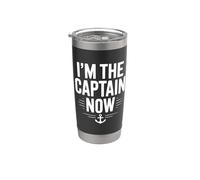 Soy el capitán ahora Humor náutico para amantes del mar Vaso térmico de acero inoxidable de doble pared