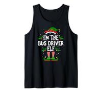 Soy el Conductor del autobús Navidad Navidad Pijama PJ Camiseta sin Mangas