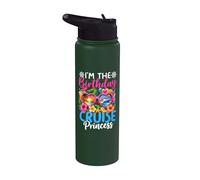 Soy el cumpleaños crucero princesa vacaciones crucero niña cumpleaños Stainless Steel Insulated Water Bottle