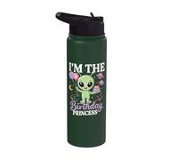 Soy el cumpleaños de la princesa Alien Party Stainless Steel Insulated Water Bottle
