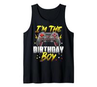 Soy el cumpleaños del niño Videojugador a Juego de cumpleaños Camiseta sin Mangas