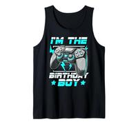 Soy el cumpleaños del niño Videojugador a Juego de cumpleaños Camiseta sin Mangas