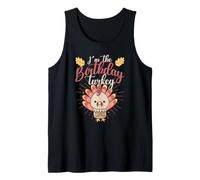 Soy el cumpleaños Pavo Divertido Día de Acción de Gracias Cena Comida Camiseta sin Mangas