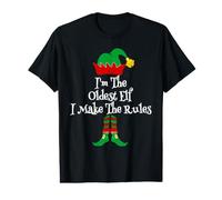 Soy el Elfo más Viejo Hago Que Las Reglas de Navidad Sean Divertidas para niños Camiseta gráfica económica