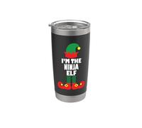 Soy el elfo Ninja que combina el grupo familiar Navidad Vaso térmico de acero inoxidable de doble pared