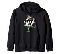 Soy el Elfo Selfie Christmas Eve Christmas Elf Squad Costume Sudadera con Capucha