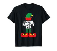 Soy el Elfo Travieso emparejando Grupo Familiar Navidad Camiseta