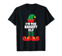 Soy el Elfo Travieso emparejando Grupo Familiar Navidad Camiseta gráfica económica