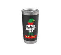 Soy el elfo travieso emparejando grupo familiar Navidad Vaso térmico de acero inoxidable de doble pared