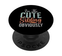 Soy el Hermano Lindo Obviamente emparejando Hermanos Hermano Hermana PopSockets PopGrip Adhesivo