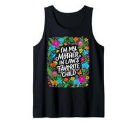 Soy el Hijo Favorito de mi Suegra Funny Floral Camiseta sin Mangas