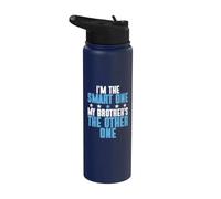 Soy el inteligente Mi hermano es el otro hermano Stainless Steel Insulated Water Bottle